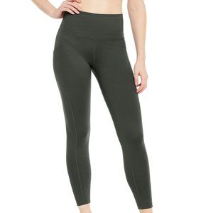 Id Ideology High-Waist Side-Pocket 7/8 Length Green Leggings